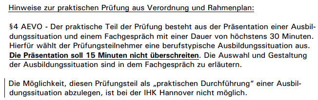 IHK Hannover mehrere Jahre lang: rechtswidrig durchgeführte Ausbildereignungsprüfung IHK Hannover